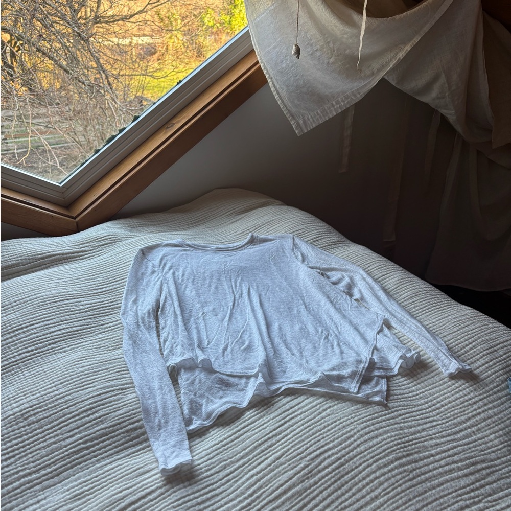 Lululemon Athletica White Long Sleeve Top